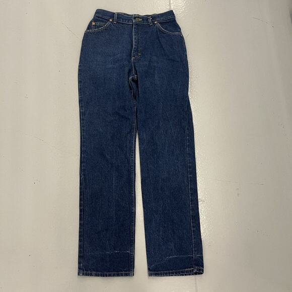 Vintage 80s Lee Dark Straight Leg Jeans 29x33 - Picture 1 of 5